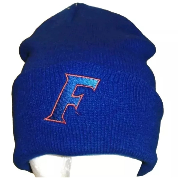 Florida Gators F Logo Mens Cuffed Cuff Blue Beanie Winter Hat Cap New Ncaa - Picture 1 of 2